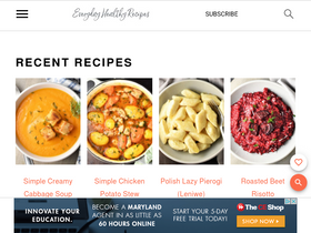 'everydayhealthyrecipes.com' screenshot
