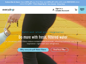'everydropwater.com' screenshot