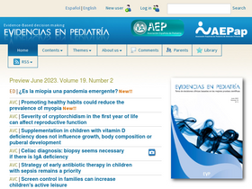 'evidenciasenpediatria.es' screenshot