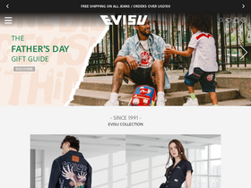 'evisu.com' screenshot