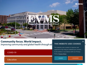 'evms.edu' screenshot
