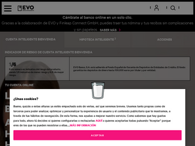 'evobanco.com' screenshot