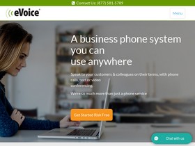 'evoice.com' screenshot