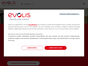 'evolis.com' screenshot