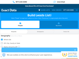 'exactdata.com' screenshot