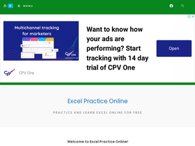 'excel-practice-online.com' screenshot