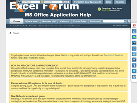 'excelforum.com' screenshot