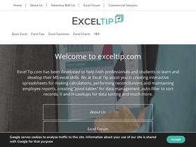 'exceltip.com' screenshot