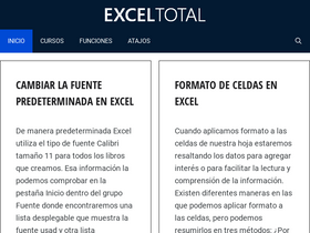 'exceltotal.com' screenshot