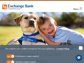 'exchangebank.com' screenshot
