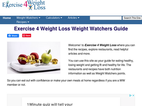 'exercise4weightloss.com' screenshot
