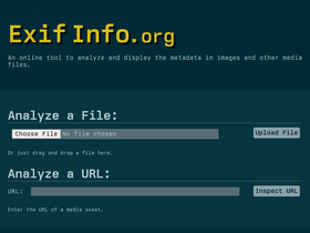 'exifinfo.org' screenshot