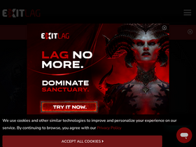 'exitlag.com' screenshot