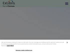 'exlibrisgroup.com' screenshot