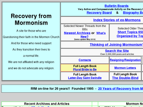 'exmormon.org' screenshot