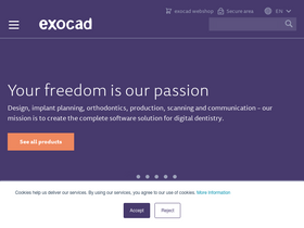 'exocad.com' screenshot