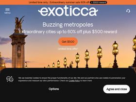 'exoticca.com' screenshot