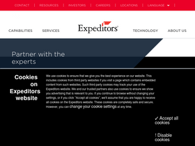 'expeditors.com' screenshot