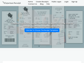 'expensesreceipt.com' screenshot