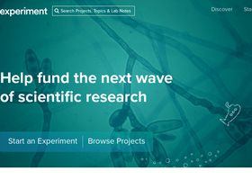 'experiment.com' screenshot