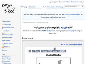 'explainxkcd.com' screenshot