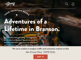 'explorebranson.com' screenshot