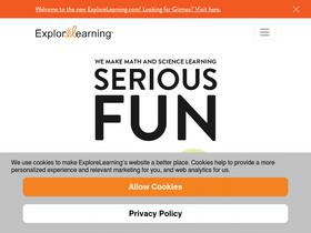 'explorelearning.com' screenshot