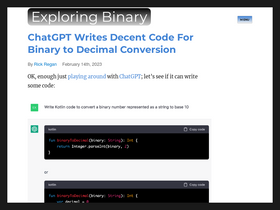 'exploringbinary.com' screenshot