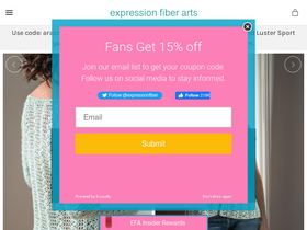 'expressionfiberarts.com' screenshot