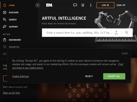 'extrememusic.com' screenshot