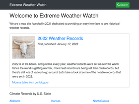 'extremeweatherwatch.com' screenshot