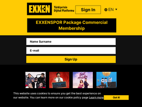 'exxen.com' screenshot