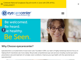 'eyecarecenter.com' screenshot