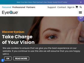 'eyeque.com' screenshot