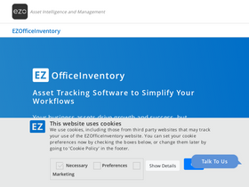 'ezofficeinventory.com' screenshot