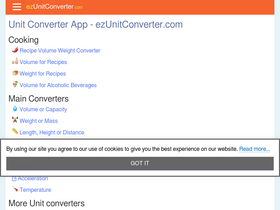 'ezunitconverter.com' screenshot