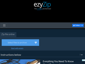 'ezyzip.com' screenshot