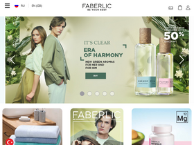 'faberlic.com' screenshot