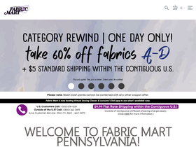 'fabricmartfabrics.com' screenshot