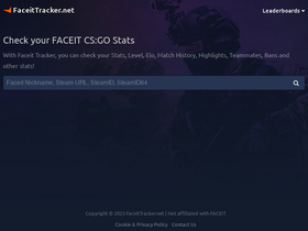 'faceittracker.net' screenshot