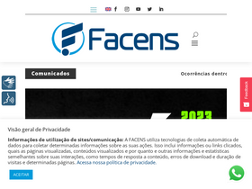 'facens.br' screenshot
