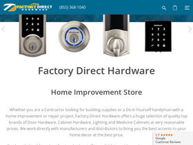 'factorydirecthardware.com' screenshot