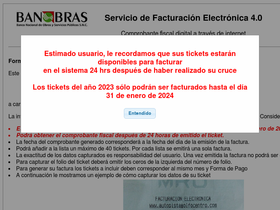'facturaciongolfocentro.com' screenshot