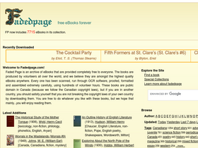'fadedpage.com' screenshot