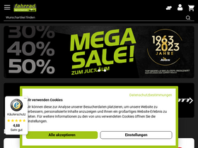 'fahrradlagerverkauf.com' screenshot