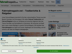 'fahrradmagazin.net' screenshot