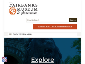 'fairbanksmuseum.org' screenshot