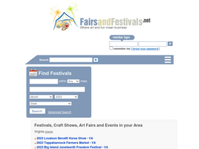'fairsandfestivals.net' screenshot