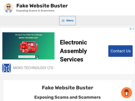 'fakewebsitebuster.com' screenshot
