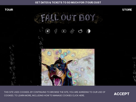 'falloutboy.com' screenshot